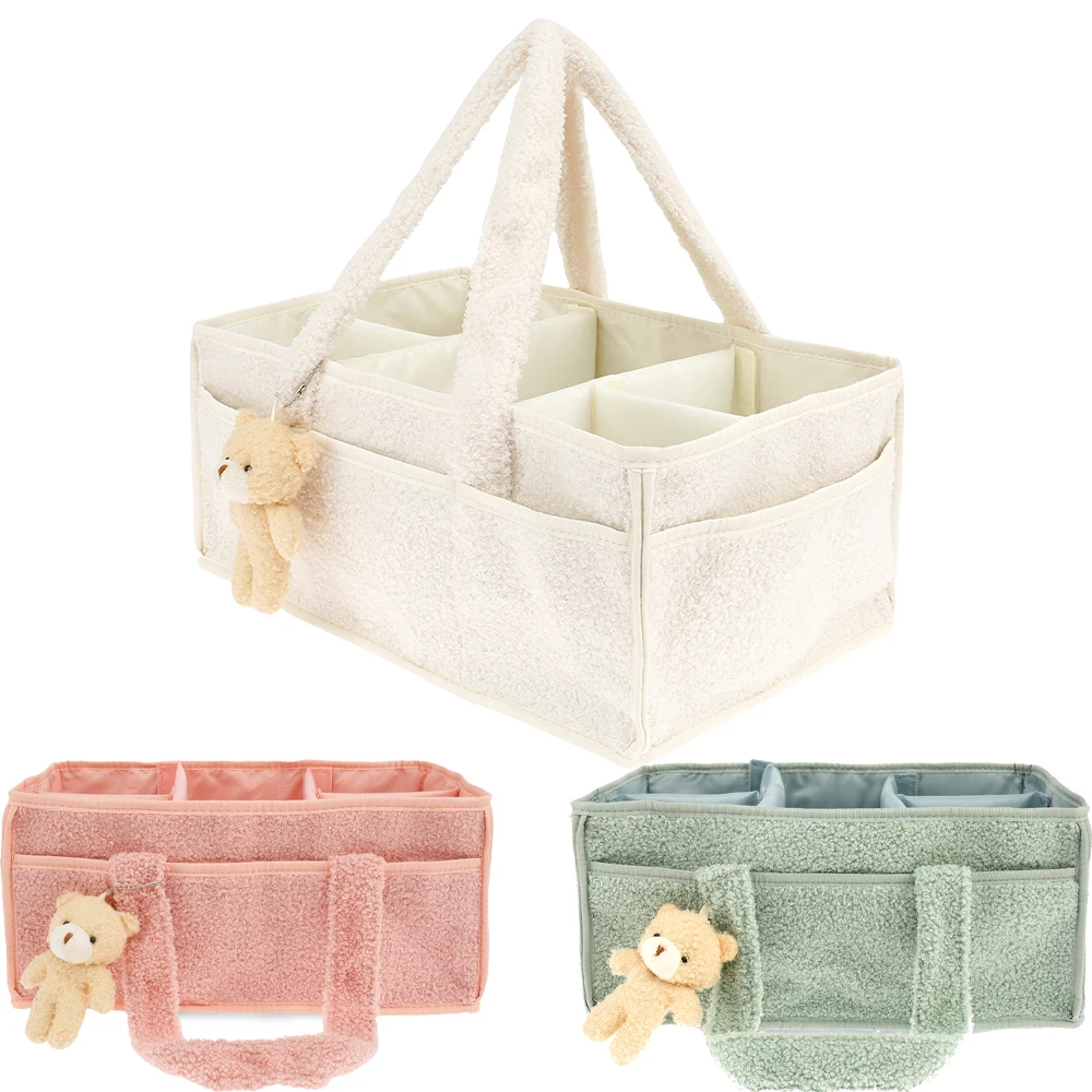 Diaper Caddy Organizer - Torba na pieluchy dla niemowląt, pluszowy
