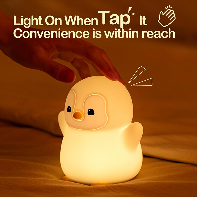 Baby Nursery Table Lamp - Nowa Lampka Nocna Pingwin Silikonowa Lampka