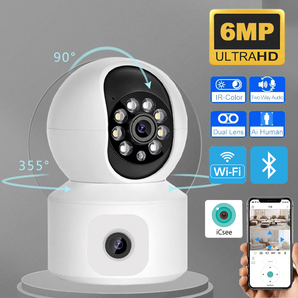 Baby Monitor Split Screen - Kamera IP WiFi ICSEE 6MP z