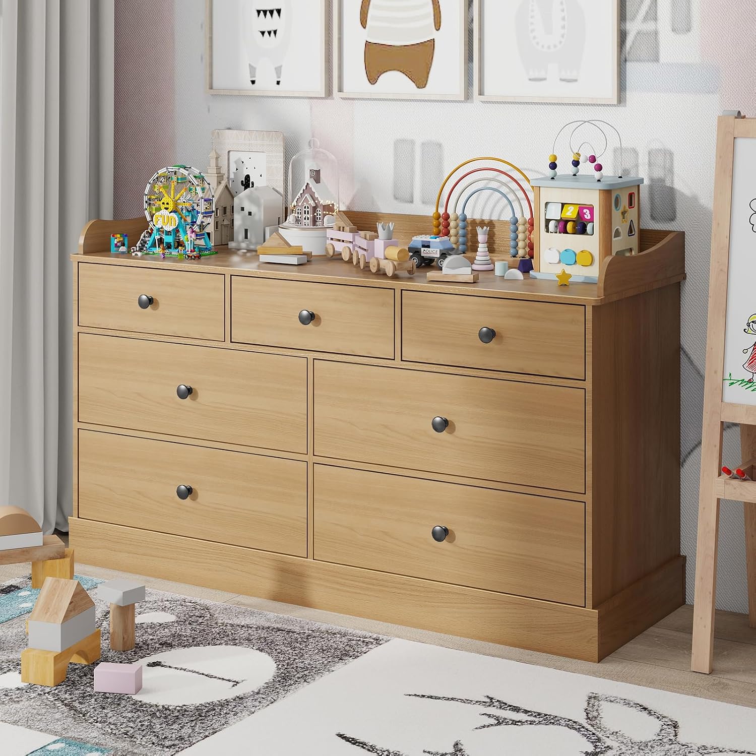 Baby Nursery Chest Of Drawers - Komoda dziecięca z 7 szufladami i