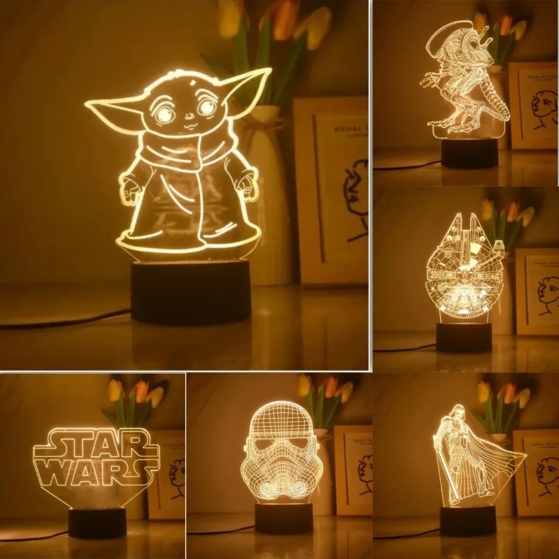 Baby Yoda Nursery - Lampa 3D Anime Cartoon Yoda Baby