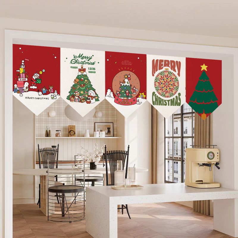 Blackout Curtain Nursery - VIKAMA Świąteczny Trójkątny Baner z Motywem