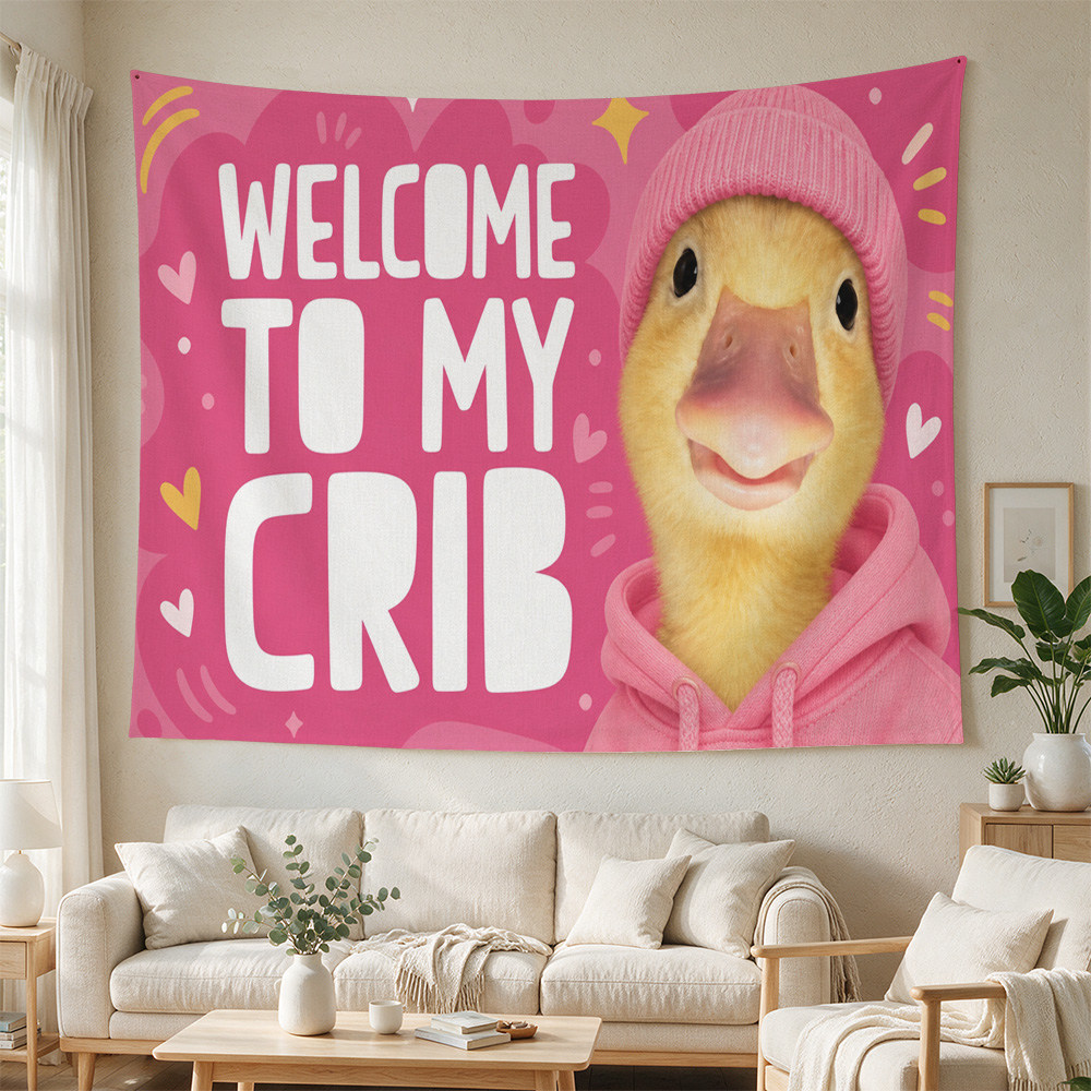 Baby Nursery Hanging Decor - Urocza żółta kaczuszka do zawieszenia na