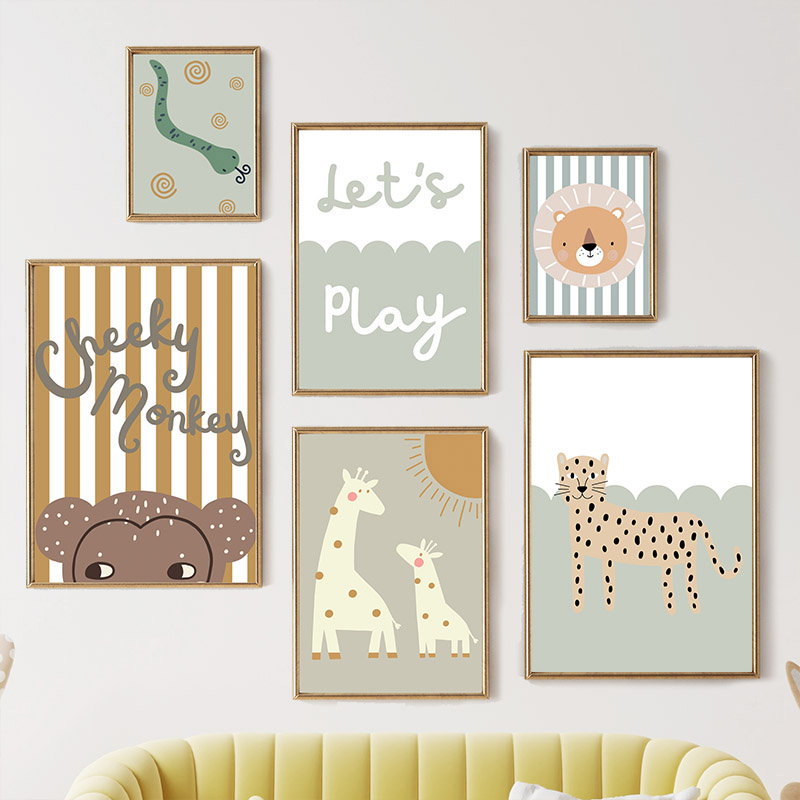 Baby Nursery Giraffe - Obrazy na płótnie, plakaty i wydruki