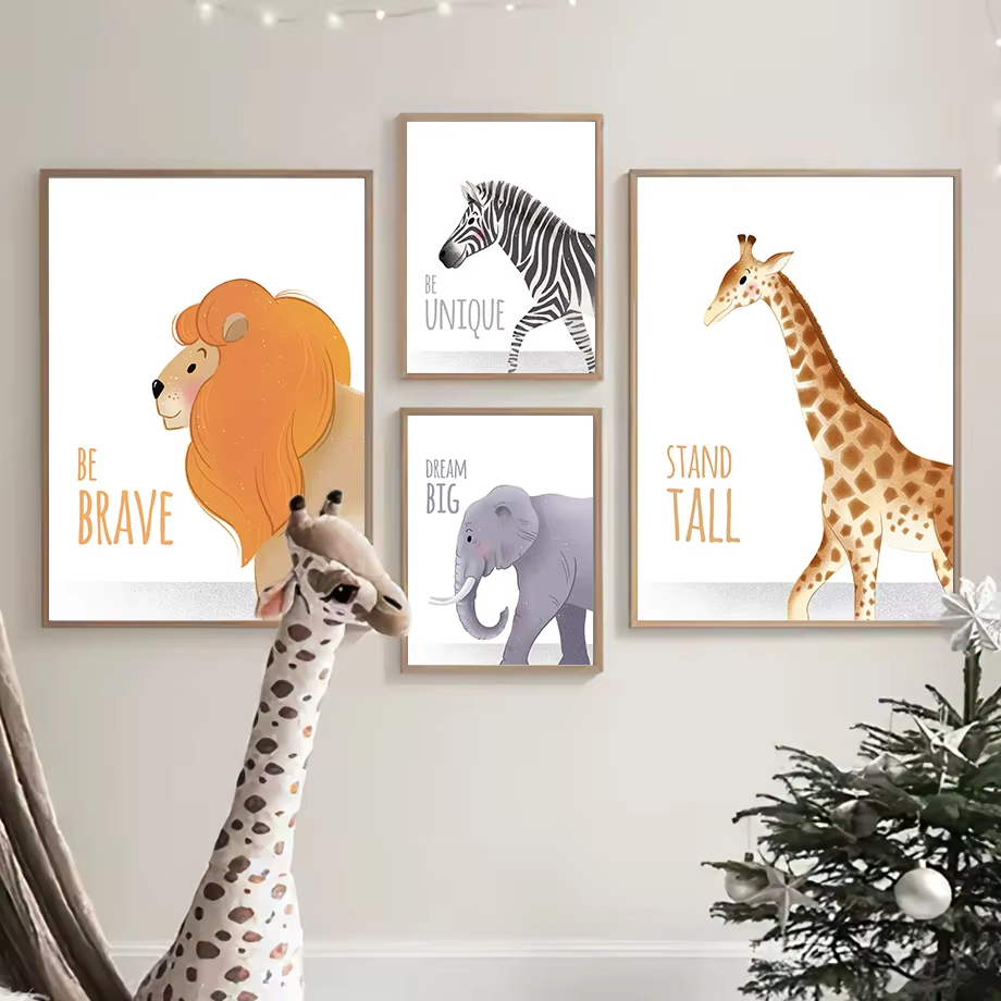 Baby Nursery Giraffe - Inspirujące cytaty Nursery Wall Art Mural