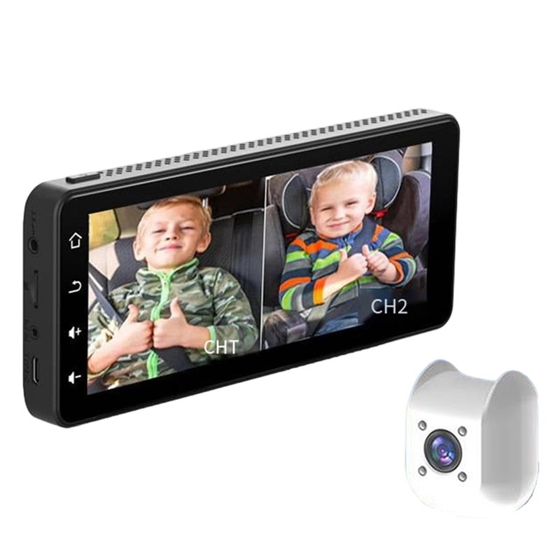 Baby Monitor Split Screen - Monitor samochodowy do fotelika samochodowego, kompatybilny