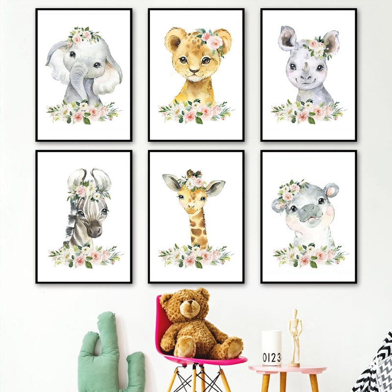 Obrazy na płótnie z motywem kw – Baby Nursery Giraffe recenzja i cena