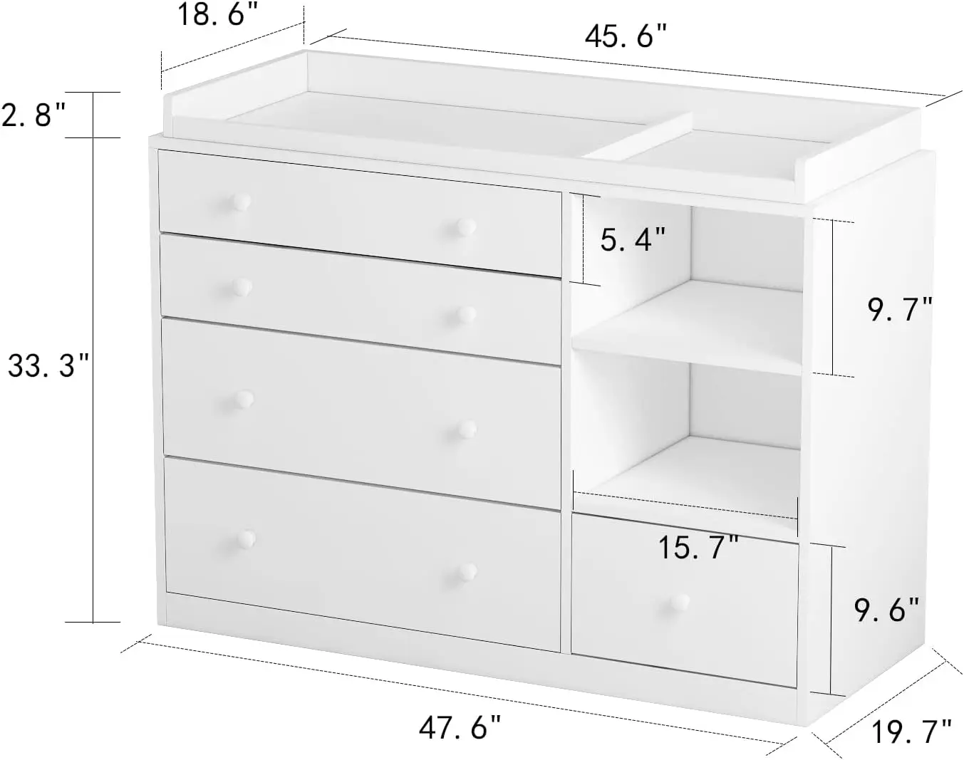 Komoda do pokoju dziecięcego,  – Baby Nursery Chest Of Drawers recenzja i cena