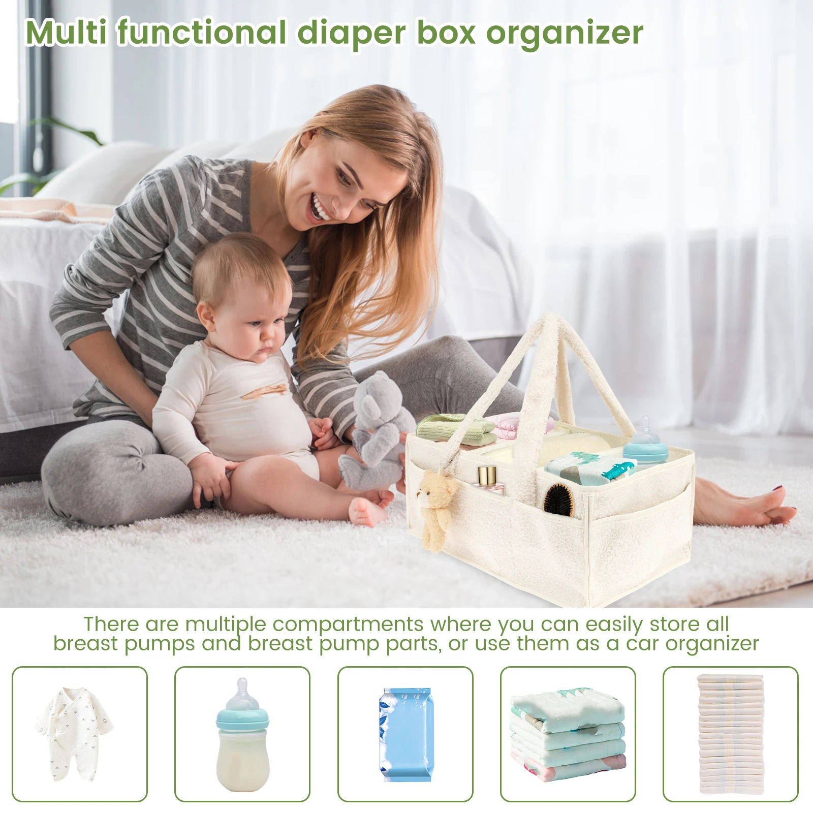 Torba na pieluchy dla niemowlą – Diaper Caddy Organizer recenzja i cena