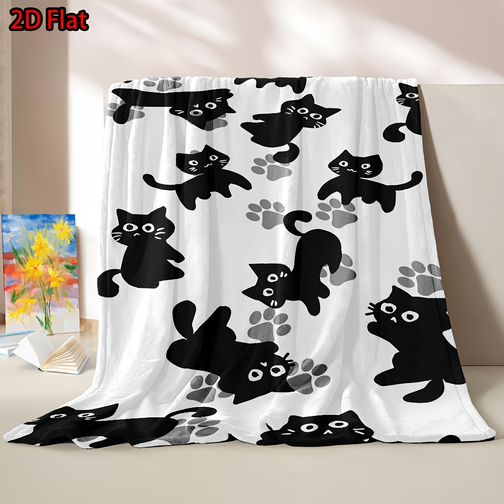 Uroczy koc z nadrukiem kota, p – Baby Nursery Ideas Girl recenzja i cena