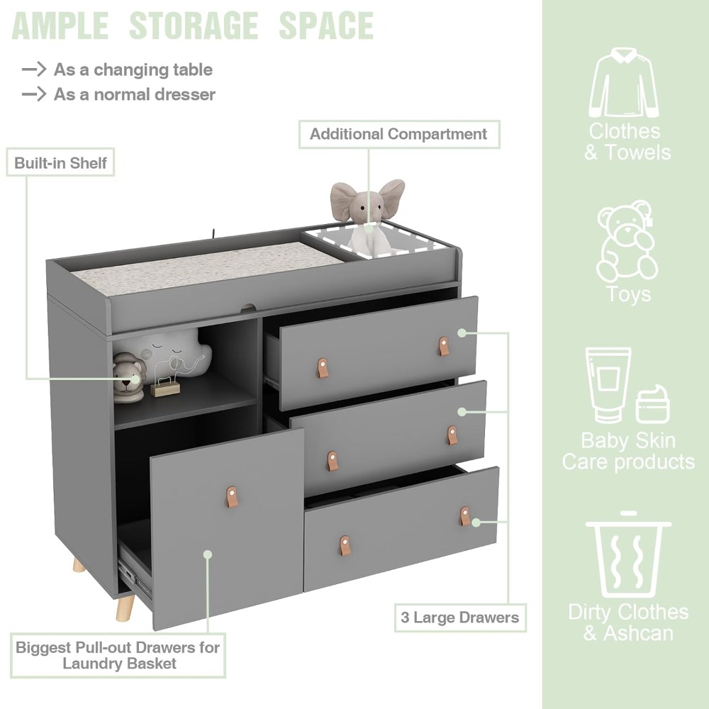Komoda do przewijania dziecka, – Baby Nursery Chest Of Drawers recenzja i cena