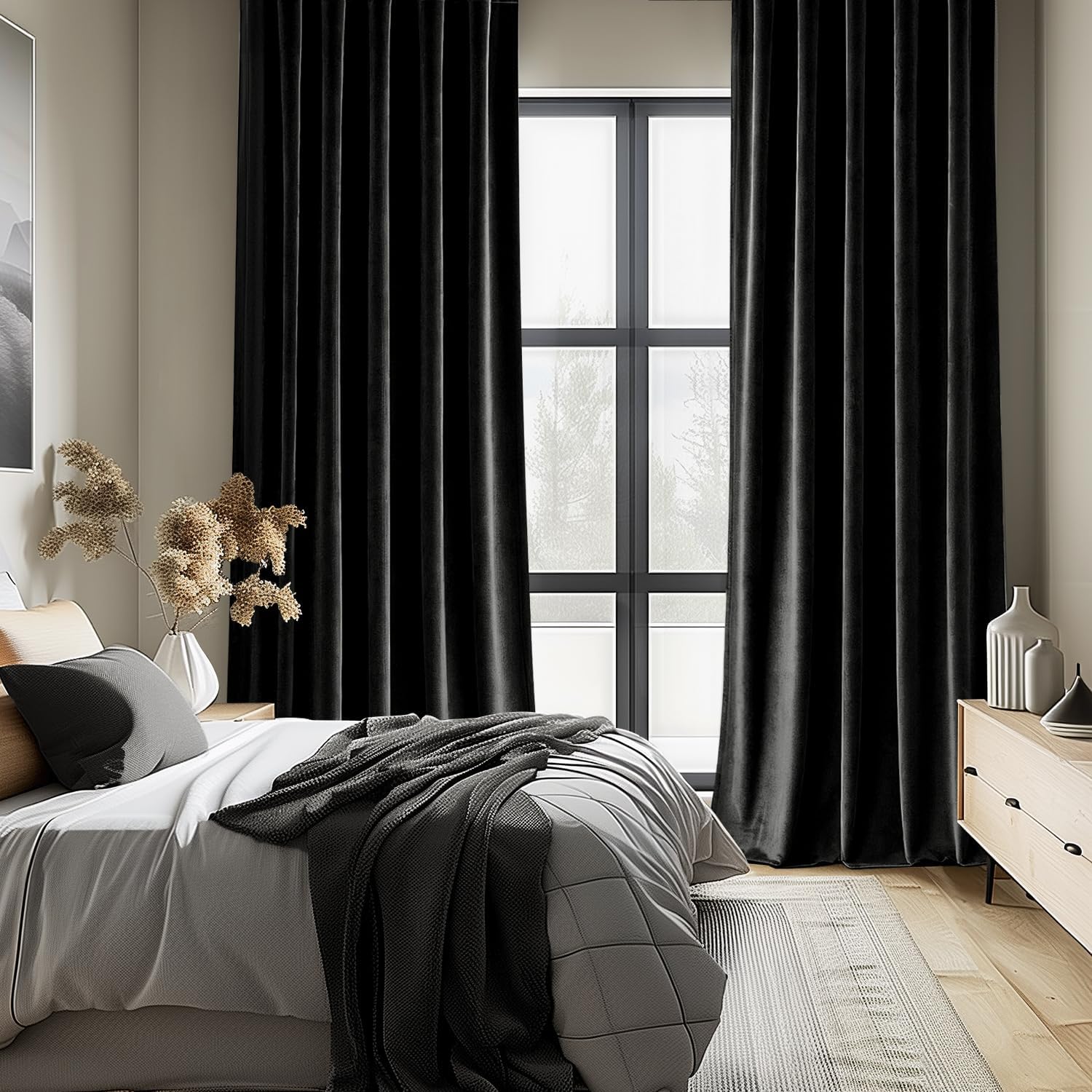 Czarne aksamitne zasłony o dłu – Blackout Curtain Nursery recenzja i cena