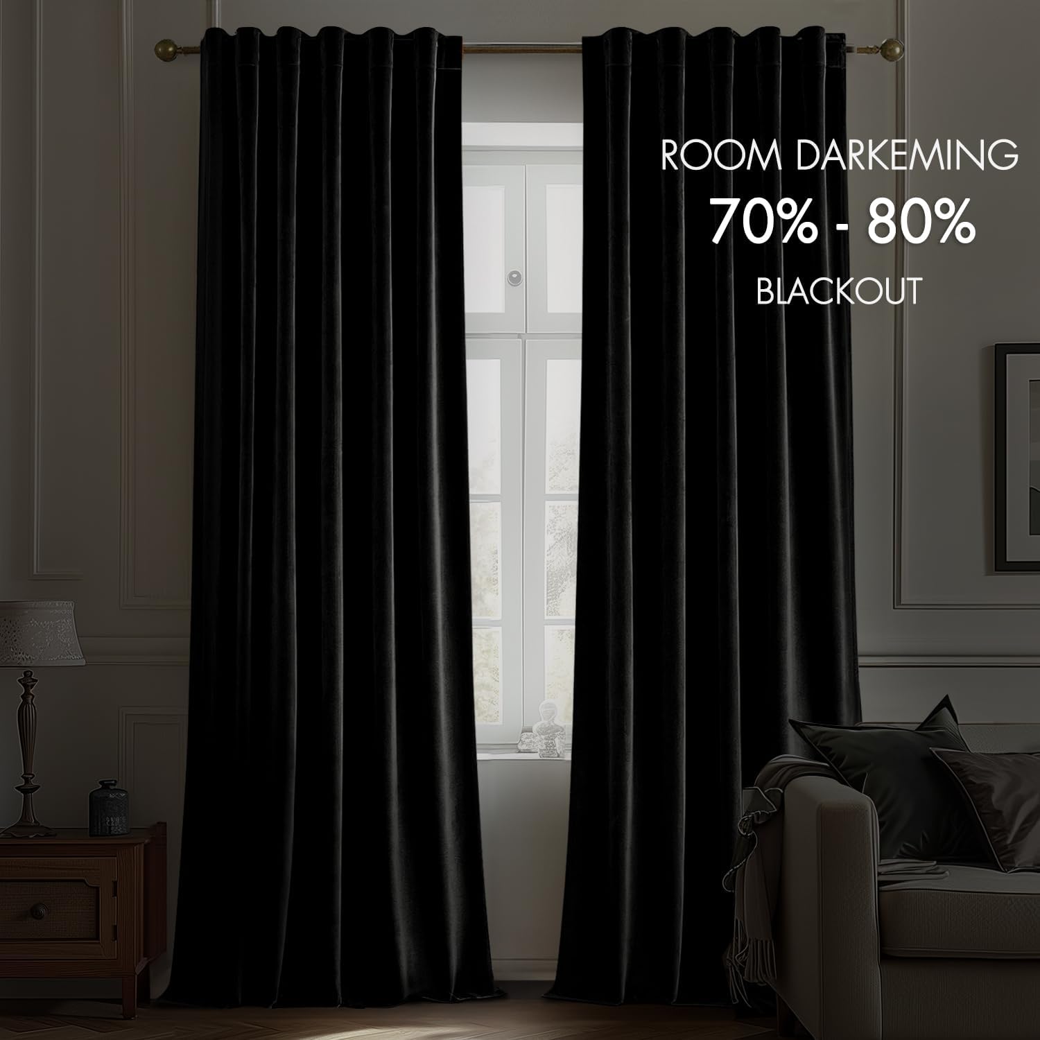 Czarne aksamitne zasłony o dłu – Blackout Curtain Nursery recenzja i cena