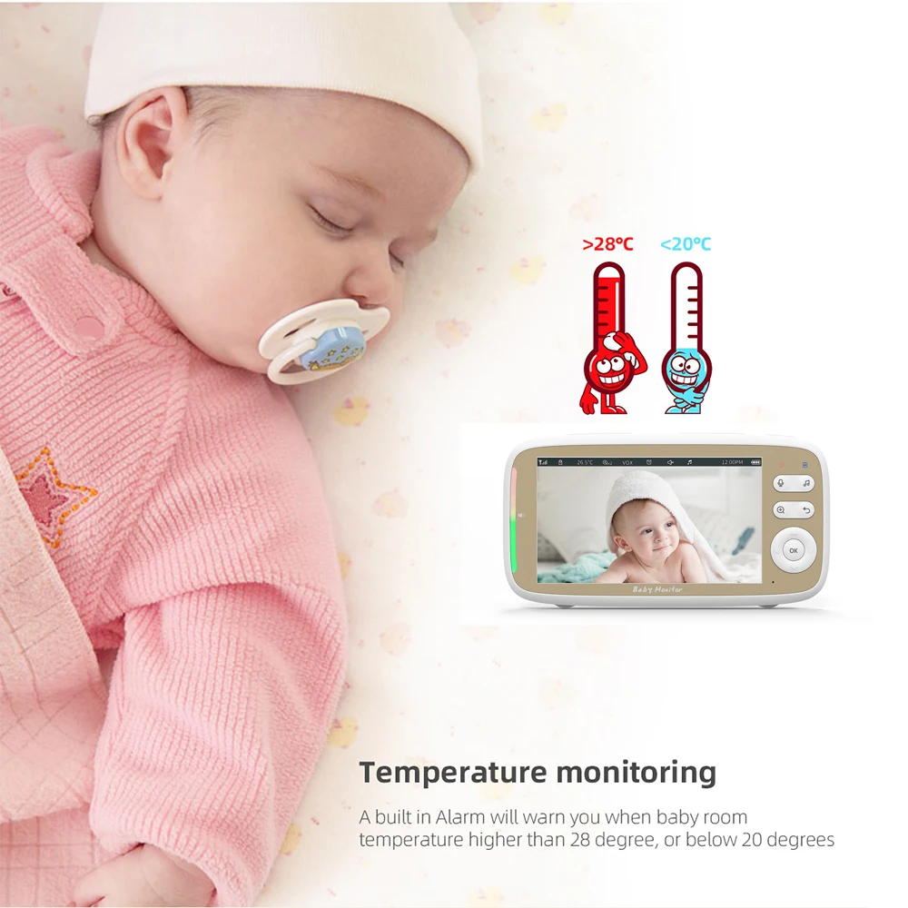5 Inch Indoor Baby Monitor, me – Baby Monitor Split Screen recenzja i cena