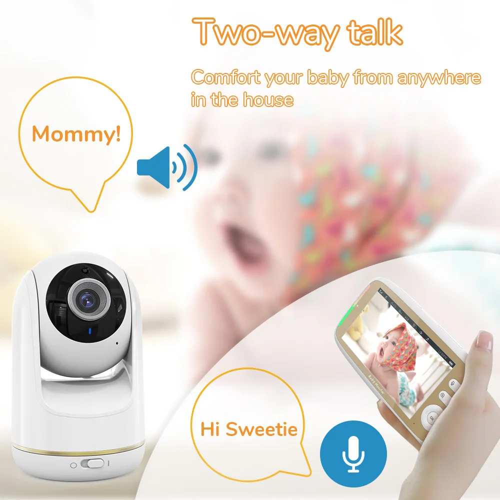 5 Inch Indoor Baby Monitor, me – Baby Monitor Split Screen recenzja i cena