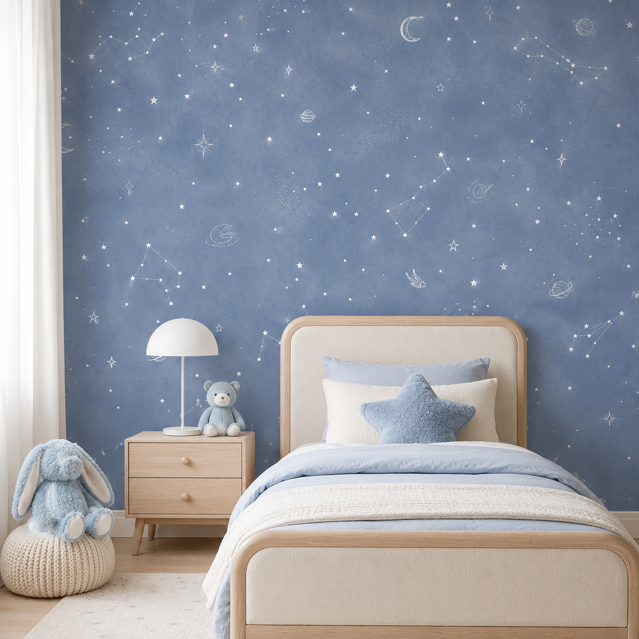 Niebieska tapeta samoprzylepna – Baby Nursery Water recenzja i cena