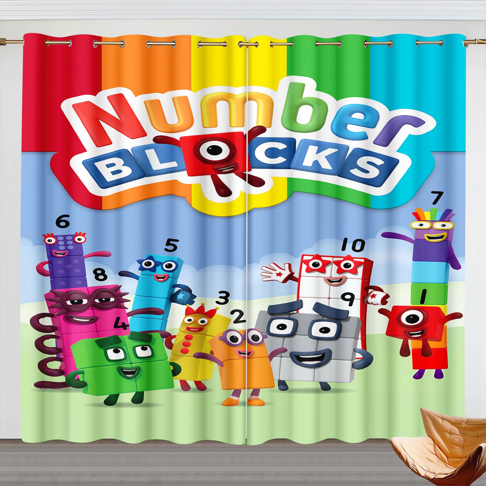 Zasłony z motywem Numberblocks – Blackout Curtain Nursery recenzja i cena