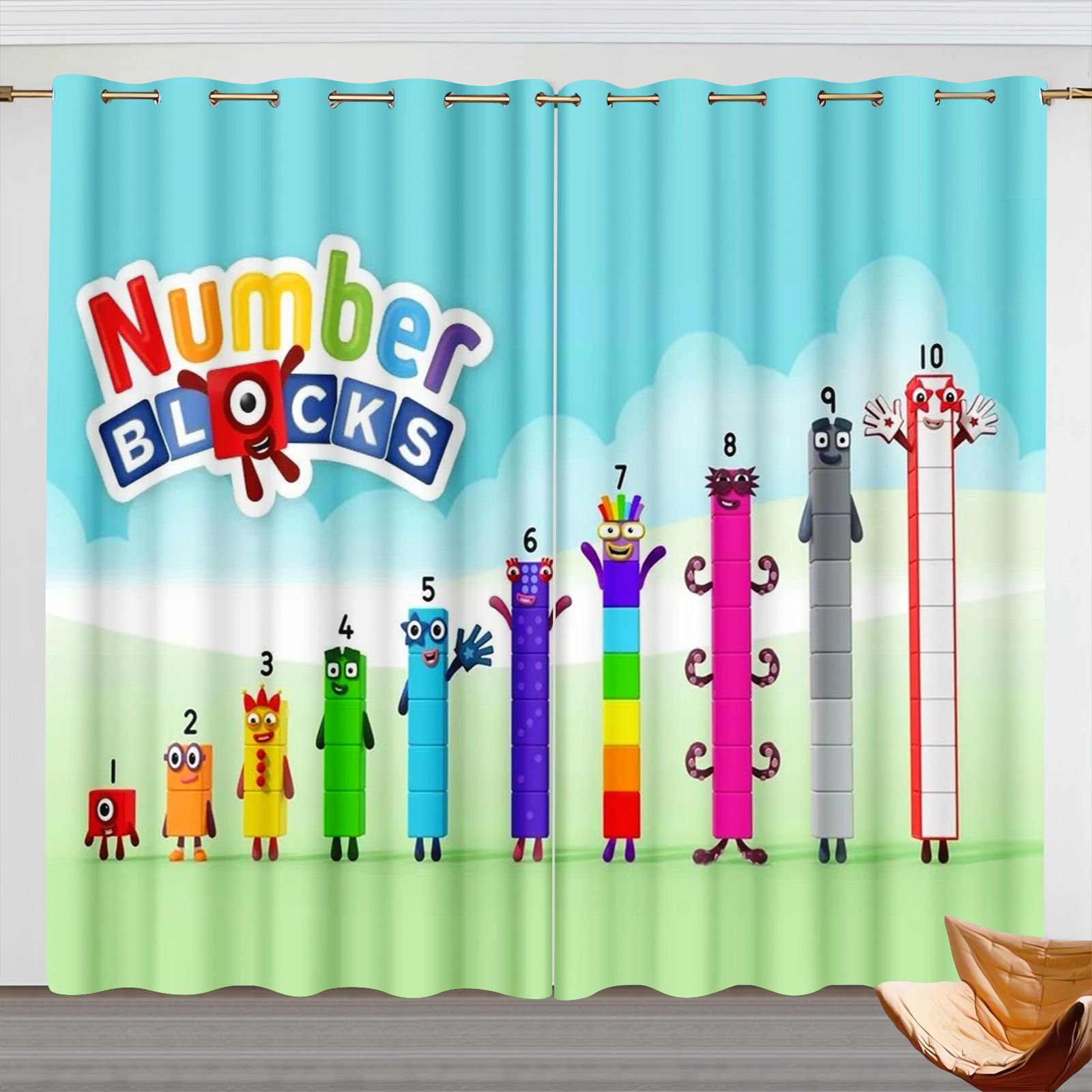 Zasłony z motywem Numberblocks – Blackout Curtain Nursery recenzja i cena