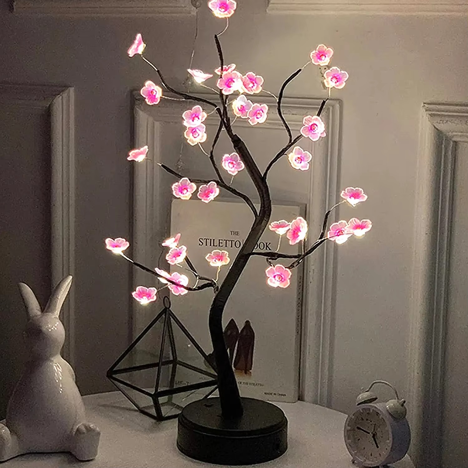 Lampa drzewka z lampkami LED,  – Baby Nursery Table Lamp recenzja i cena