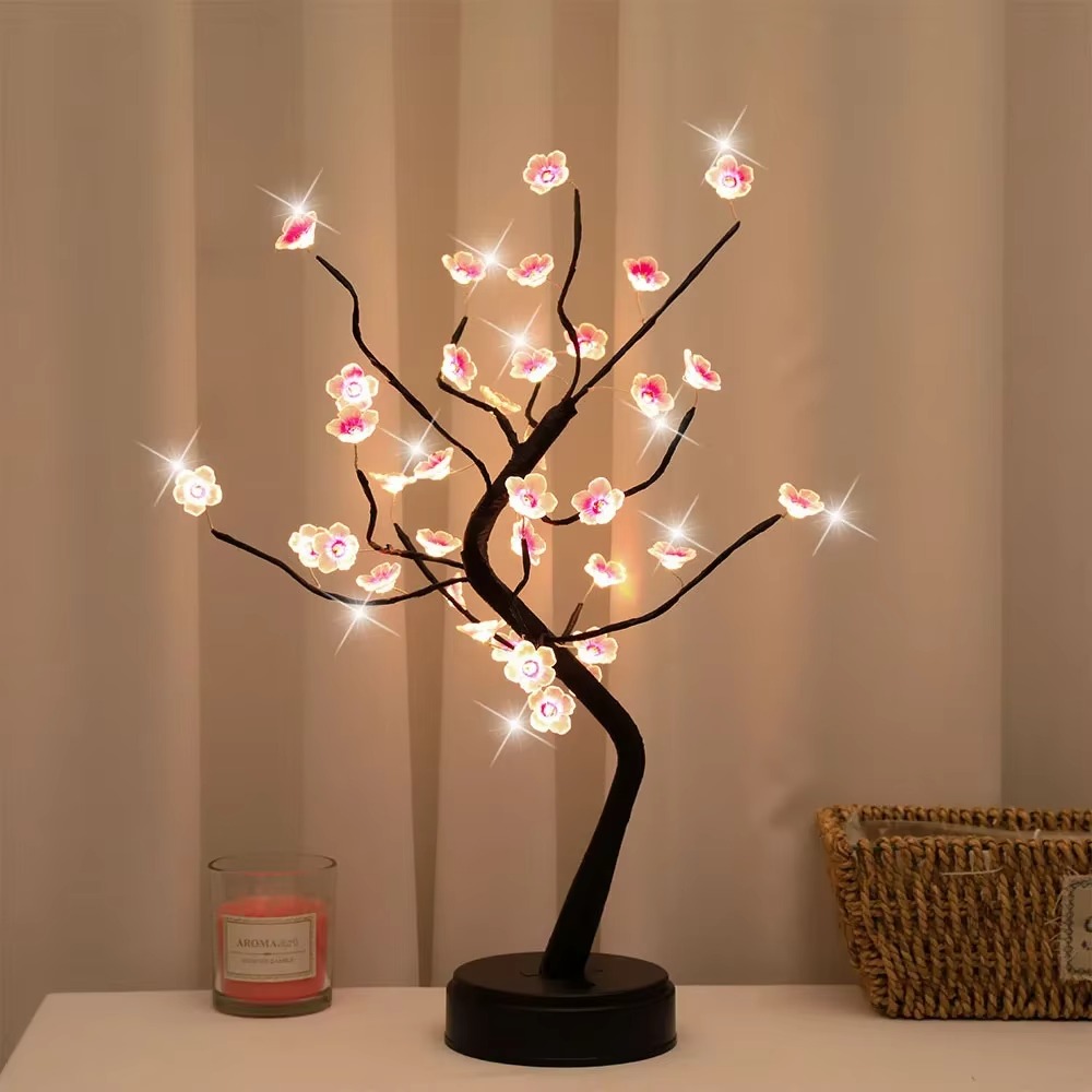 Lampa drzewka z lampkami LED,  – Baby Nursery Table Lamp recenzja i cena