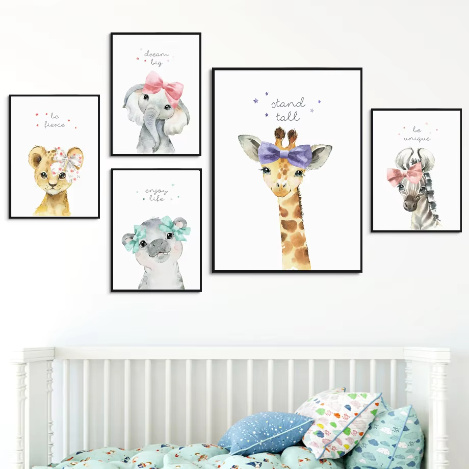 Lew Zebra Żyrafa Słoń Hipopota – Baby Nursery Giraffe recenzja i cena