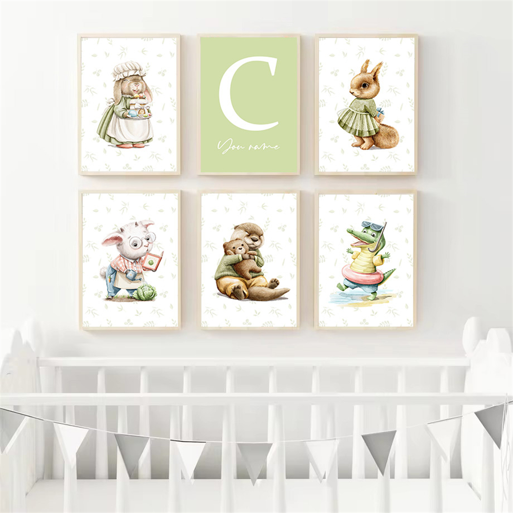 Plakat z imieniem dziecka Żyra – Baby Nursery Giraffe recenzja i cena