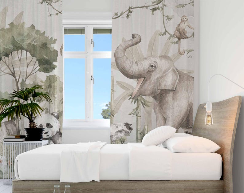 Zasłony Safari Zwierzęta Zasło – Blackout Curtain Nursery recenzja i cena